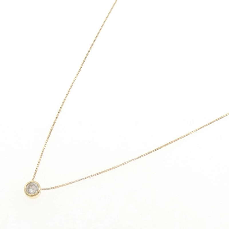 K18YG Solitaire Diamond Necklace 0.210CT - Hàng hiệu Authentic 859687