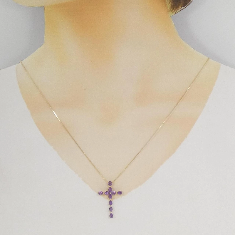 K18YG Dây chuyền Amethyst 1.50CT - Hàng hiệu Chính hãng 863255