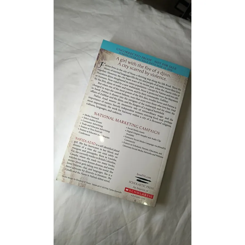 ARC / Uncorrected Proof – Fantasy Trung Đông – The Candle and the Flame by Nafiza Azad 755190