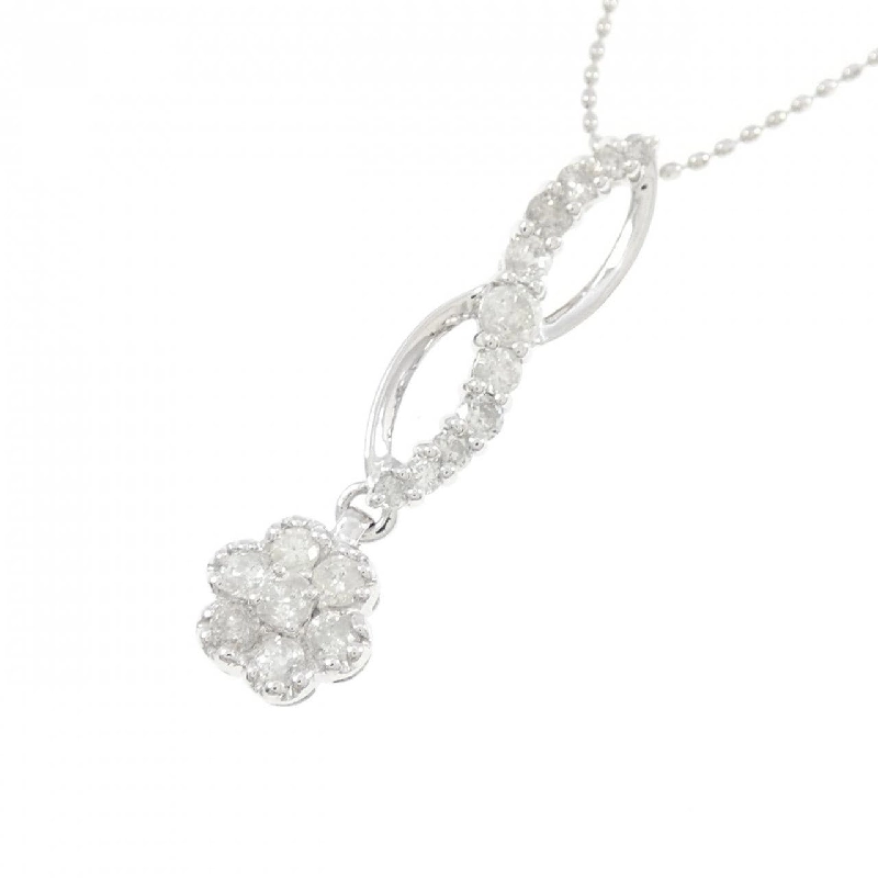 PT900/K18WG Hoa Hồng Kim Cương Dây Chuyền 0.55CT - Hàng hiệu Chính hãng 848464