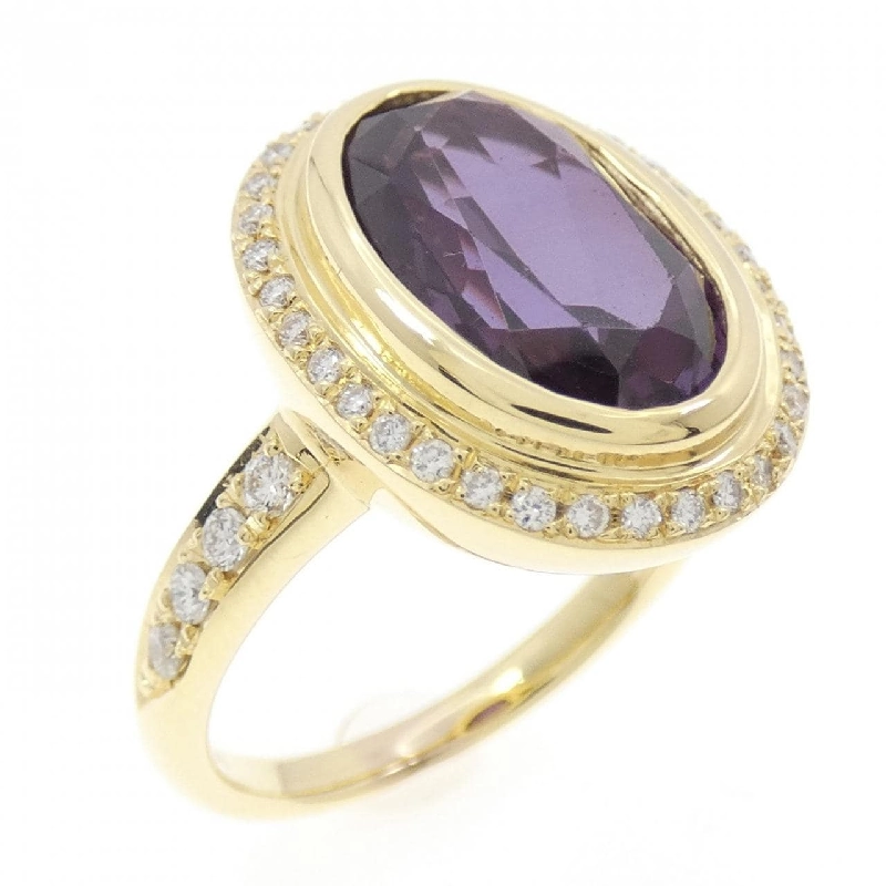 Nhẫn Sapphire tổng hợp K18YG 6.71CT - Hàng hiệu Authentic 849603