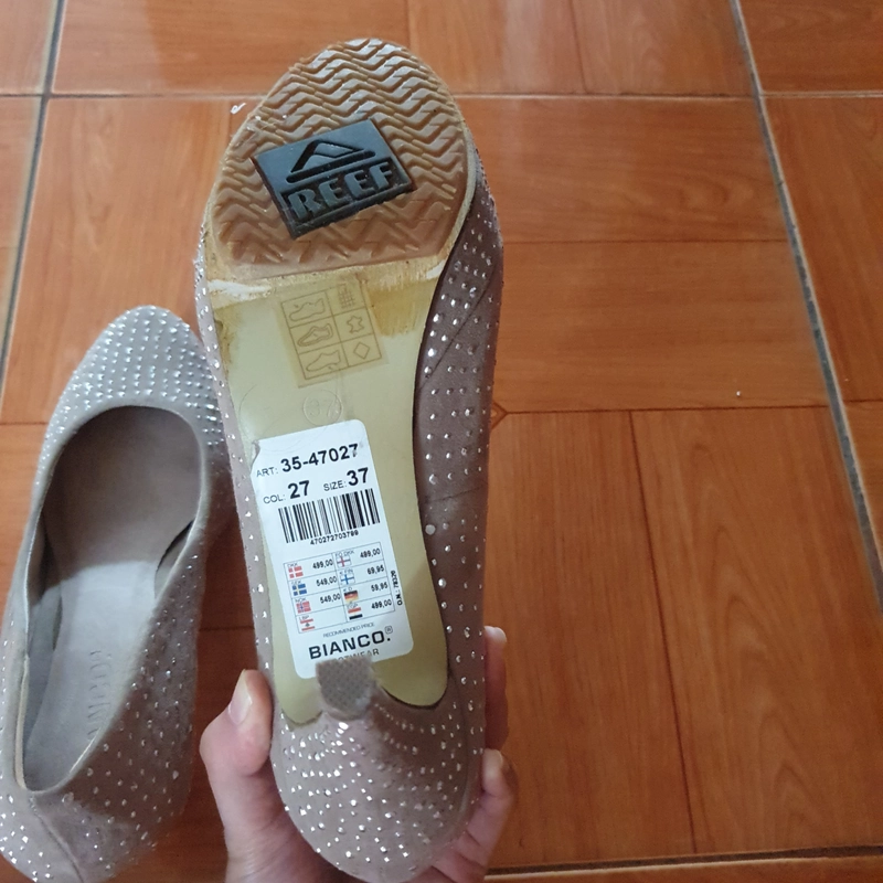  Giày Bianco new 100% size 37 màu be 278614