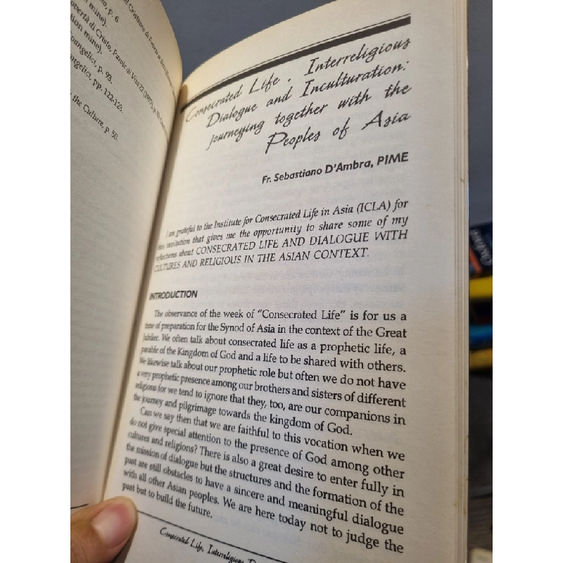 RELIGIOUS LIFE ASIA : The Special Synod of Asia and Consecrated Life (Aug, 1998) 189947