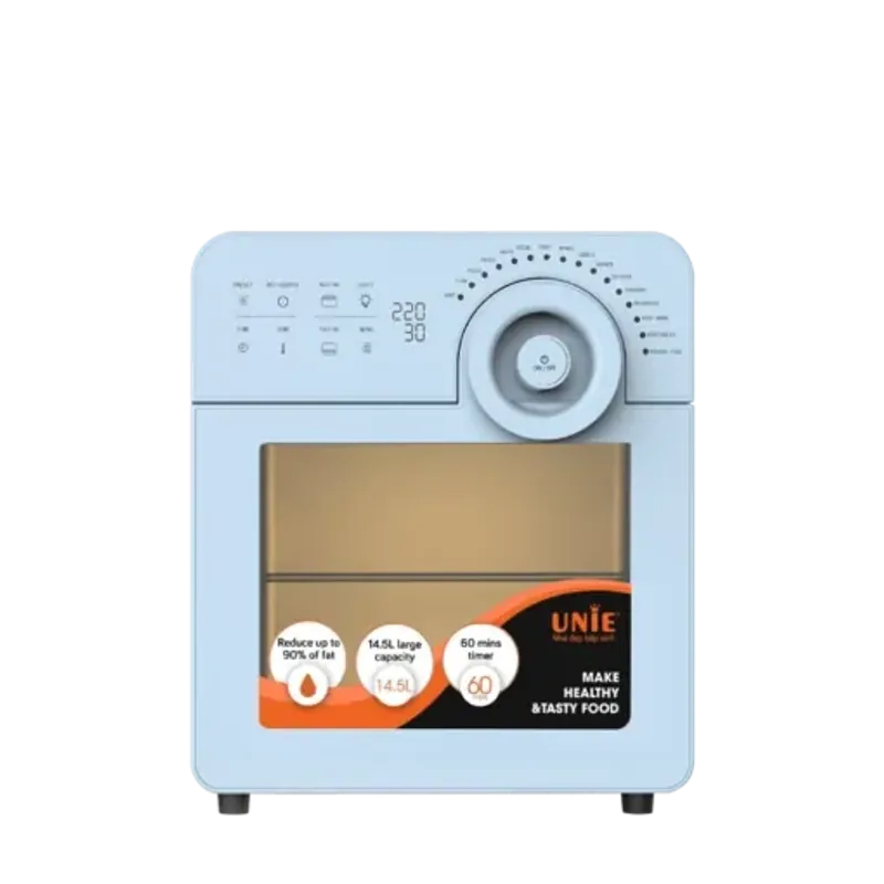 🍗 Nồi chiên không dầu UNIE SKY BLUE 14,5L – 17 chế độ nấu, inox 304 siêu bền 785610