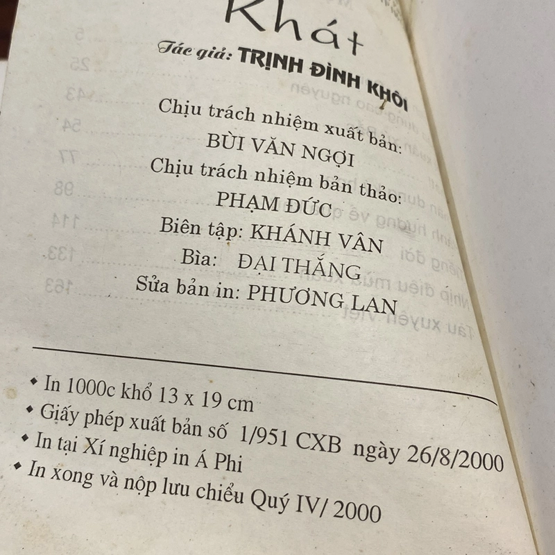 KHÁT! - TẬP TRUYỆN KÝ CỦA TRỊNH ĐÌNH KHÔI (XB 2000) 493457