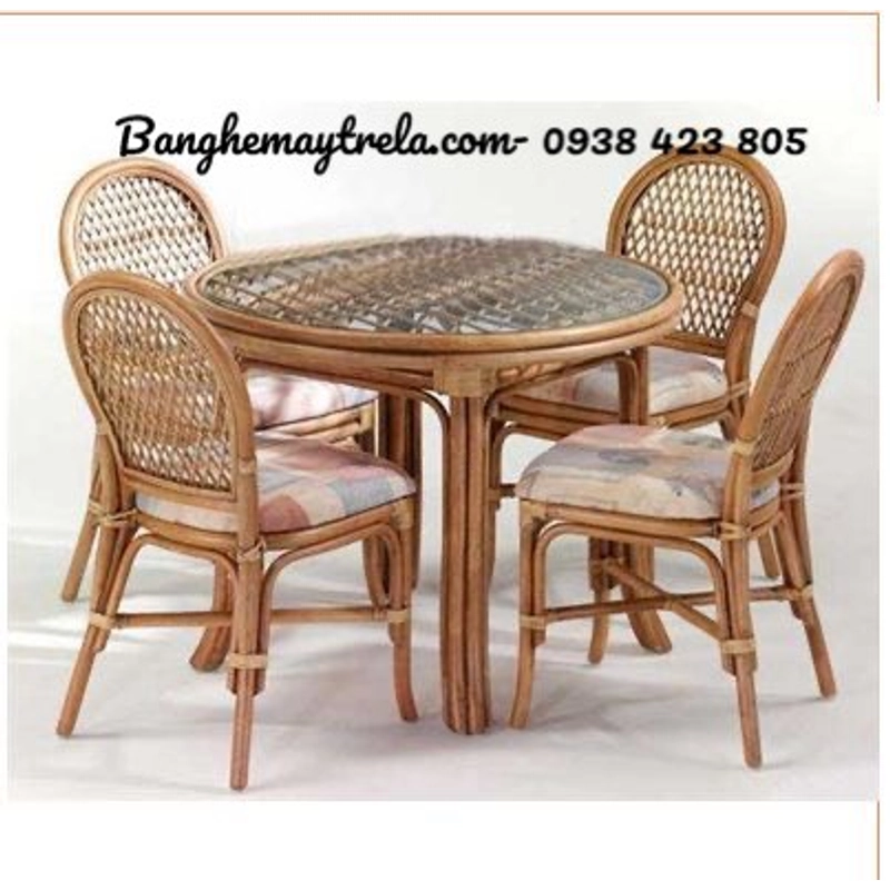 Bộ bàn ghế ăn mây hiện đại 473174