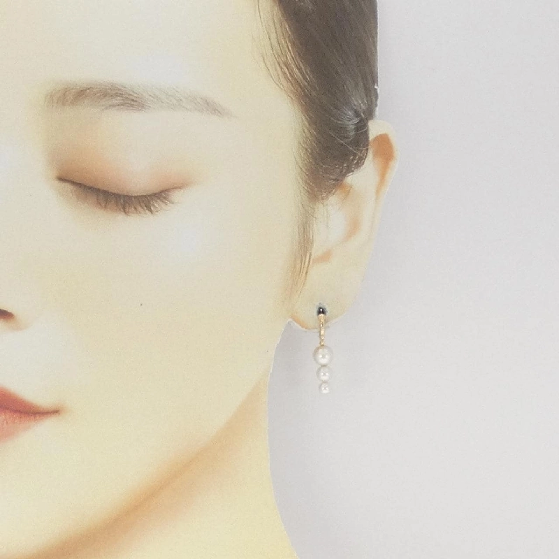 Khuyên tai Hiyotaka ngọc trai huggie hoop một bên - Hàng hiệu Authentic 847030