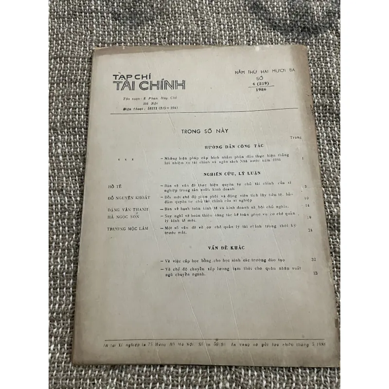 Tạp chí tài chính - khổ lớn 4.1986  1021362