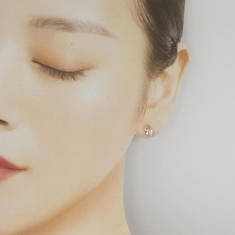 K18PG Bông tai hoa kim cương - Hàng hiệu Authentic 865389