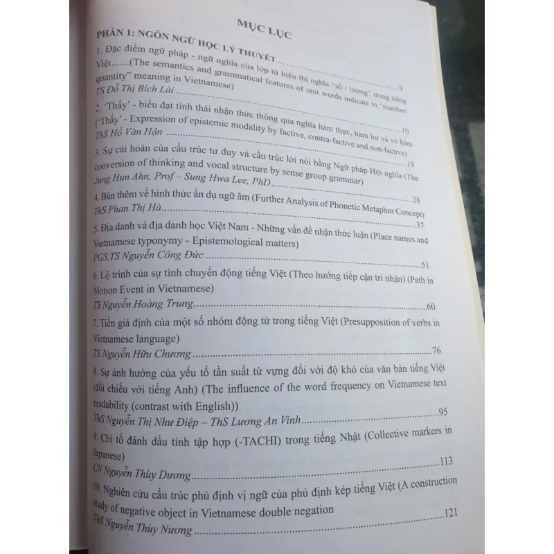 Những vấn đề ngôn ngữ học ở Việt Nam và Đông Nam Á 784642
