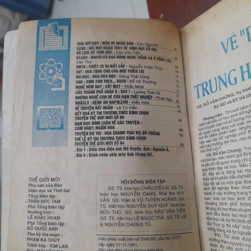 Bán nguyệt san THẾ GIỚI MỚI số 94 năm 1994 505514