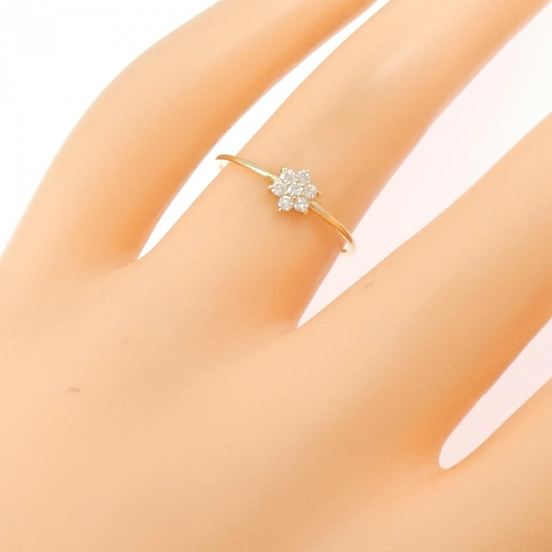 Nhẫn kim cương hoa K18YG 0.10CT - Hàng hiệu Chính hãng 852636