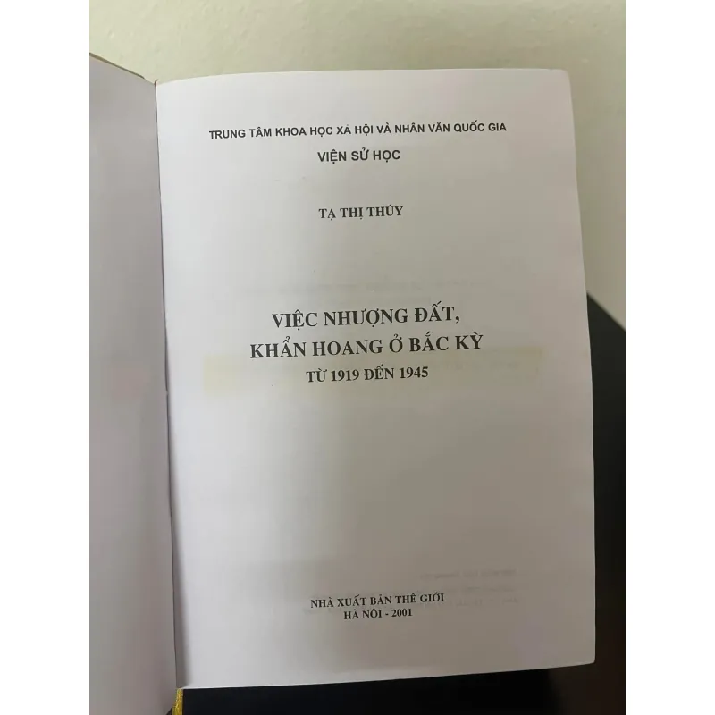 VIỆC NHƯỢNG ĐẤT KHẨN HOANG Ở BẮC KỲ (1919 - 1945) 933423