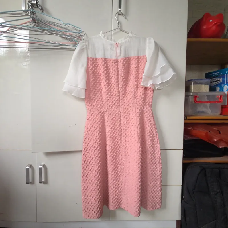 Váy Tay Xòe Điệu 2 lớp Cổ nơ đẹp 1006204