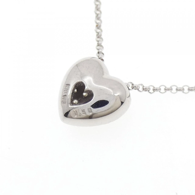 K18WG Dây chuyền kim cương hình trái tim Pavé 0.50CT - Hàng hiệu Chính hãng 863640