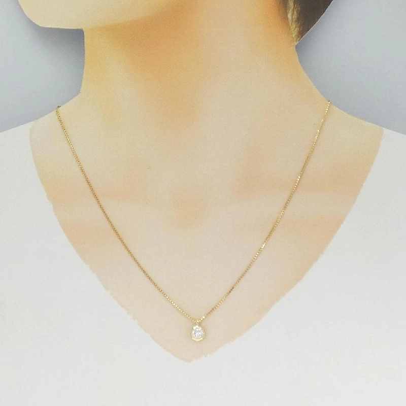 K18YG Dây chuyền kim cương 0.43CT - Hàng hiệu Chính hãng 861042