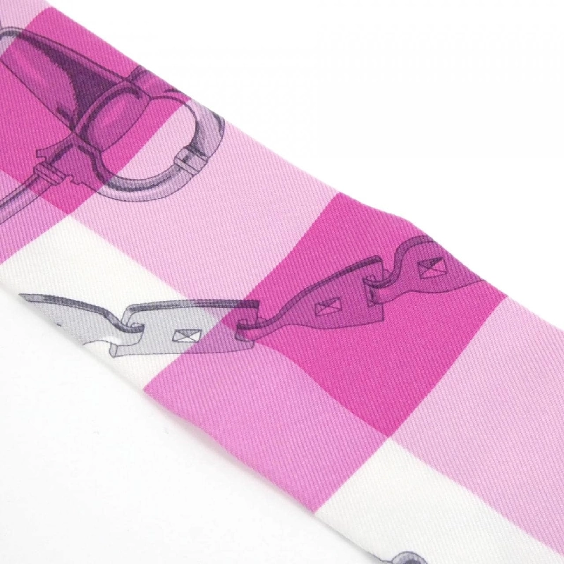 Khăn quàng cổ Hermès MORS ET GOURMETTES VICHY Twilly 063206S 623449