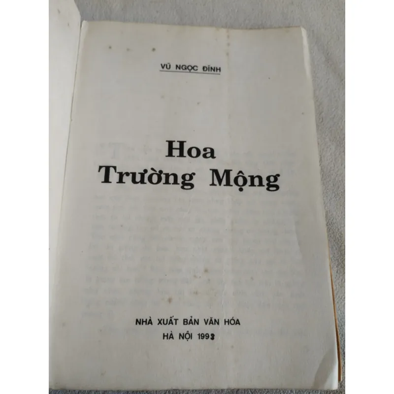 sách "Hoa Trường Mộng" của tác giả Vũ Ngọc Đỉnh 761542