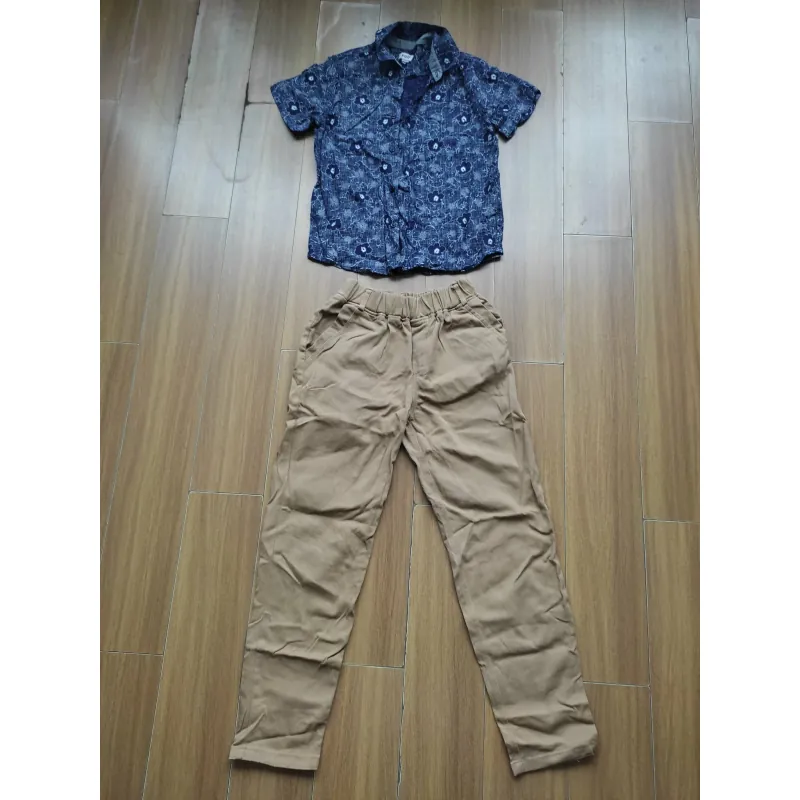 Set quần kaki áo sơmi cho bé tầm 30 ký mặc Tết cực xinh 792992