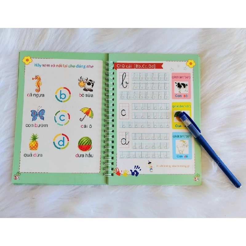 Combo 3 Vở Tập Viết Mực Tự Xóa Cho Bé – Luyện Viết Chữ Số & Nét Cơ Bản Dành Cho Trẻ Mầm Non, Tiểu Học LaLaHHome 531100