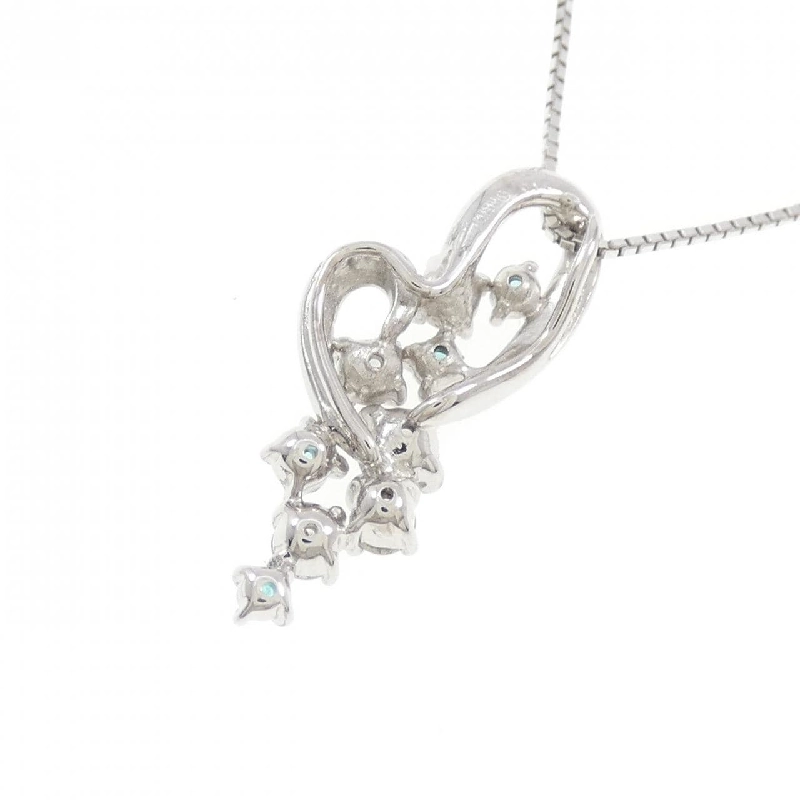 K18WG Paraiba Tourmaline Necklace 0.10CT - Hàng hiệu Authentic 857142