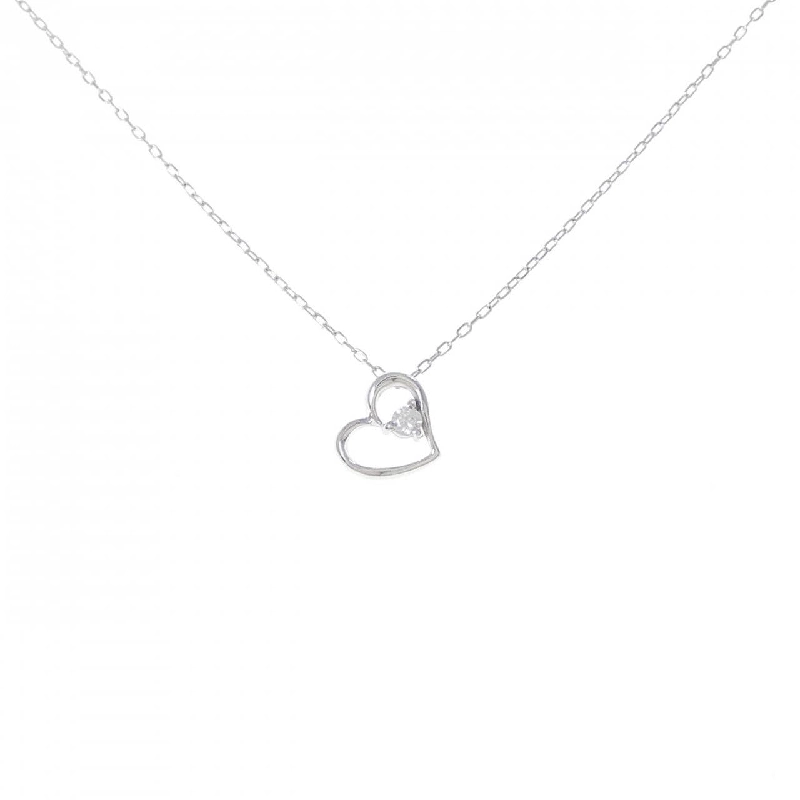 K10WG Dây chuyền kim cương hình trái tim 0.03CT - Hàng hiệu Chính hãng 857326