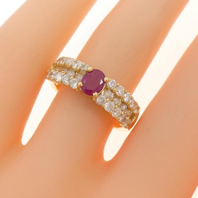 Nhẫn ruby K18YG 0.39CT - Hàng hiệu chính hãng 853479