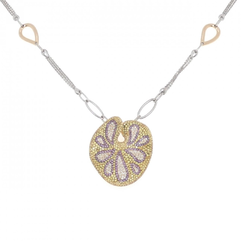 K18 Ba màu Đá quý Dây chuyền - Hàng hiệu Chính hãng 858533