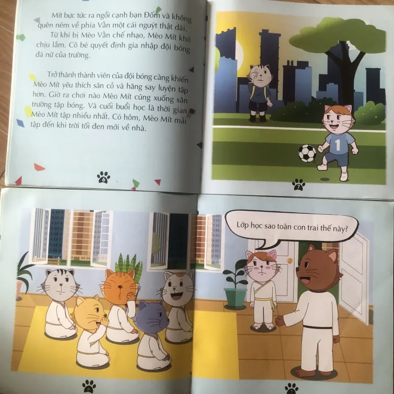 Học Cùng Mèo Mít - combo 2c Mèo Mít Học Võ và Mèo Mít Thích Đá Bóng 1004060