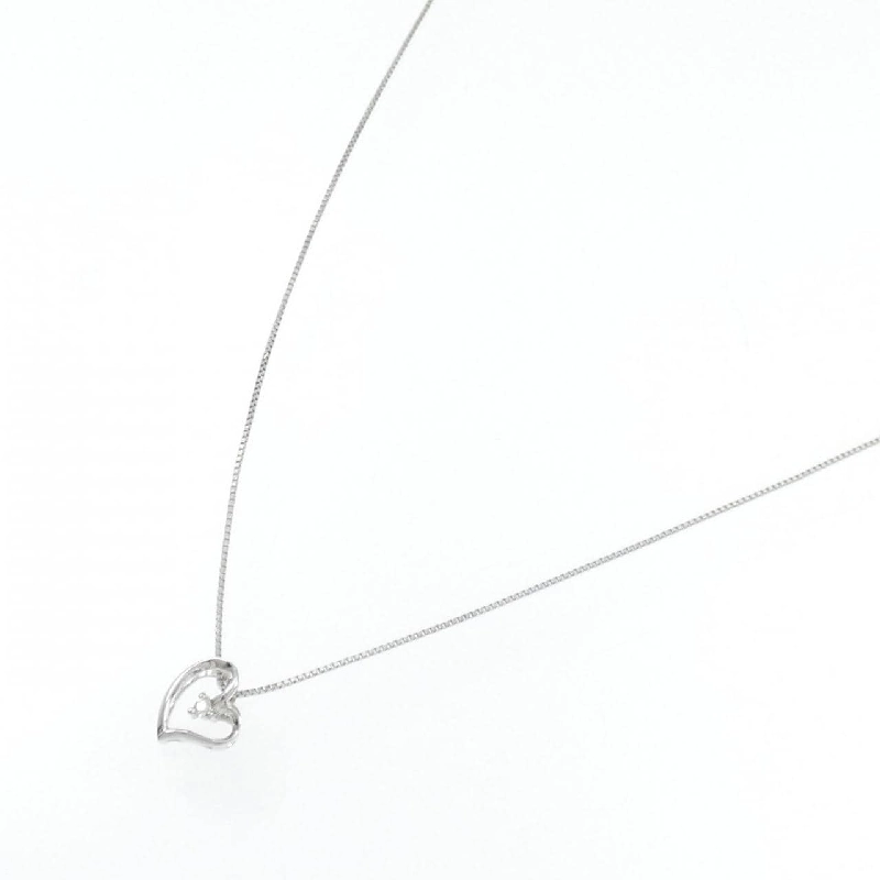 K18WG Dây chuyền kim cương hình trái tim 0.01CT - Hàng hiệu Chính hãng 863802