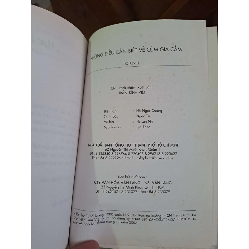 Những điều cần biết về cúm gia cầm - Jo Revill KHOA HỌC ĐỜI SỐNG HCM1008 920777