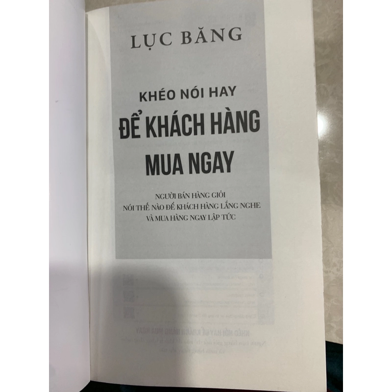 NÓI KHÉO HAY ĐỂ KHÁCH HÀNG MUA NGAY - LỤC BĂNG 524693