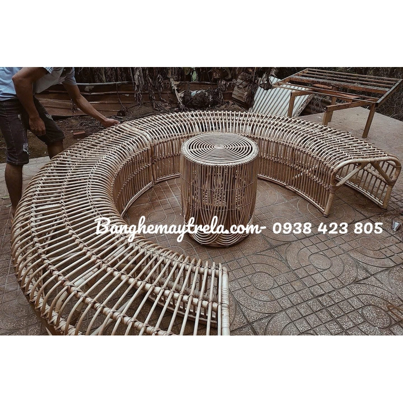 Ghế mây cao cấp uốn lượn 469434