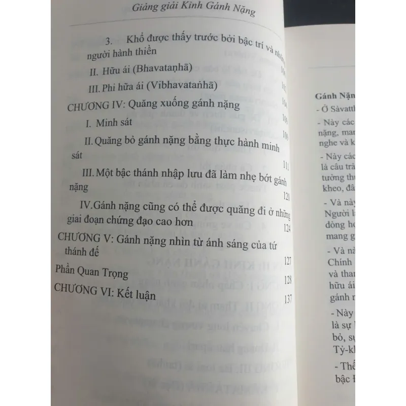 Sách Giảng giải Kinh Gánh Nặng của Thiền Sư Mahasi Sayadaw mới 90% 674772