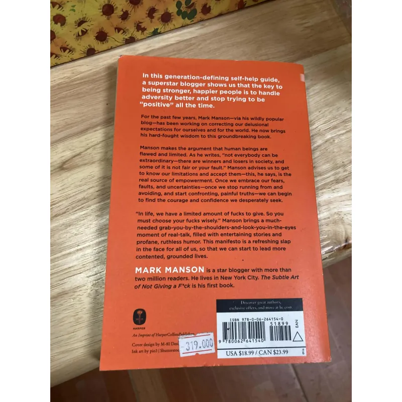 The Subtle Art Of Not Giving A F*ck - Mark Manson 933961