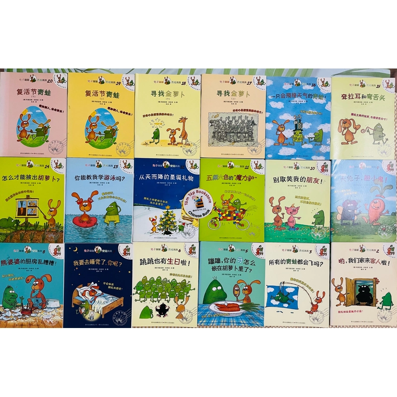 Truyện tranh Thỏ Bông Bông và Ếch nhảy nhót- tiếng Trung 493009