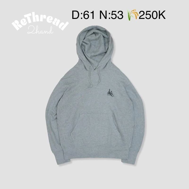 Áo hoodie xám Uniqlo 331297