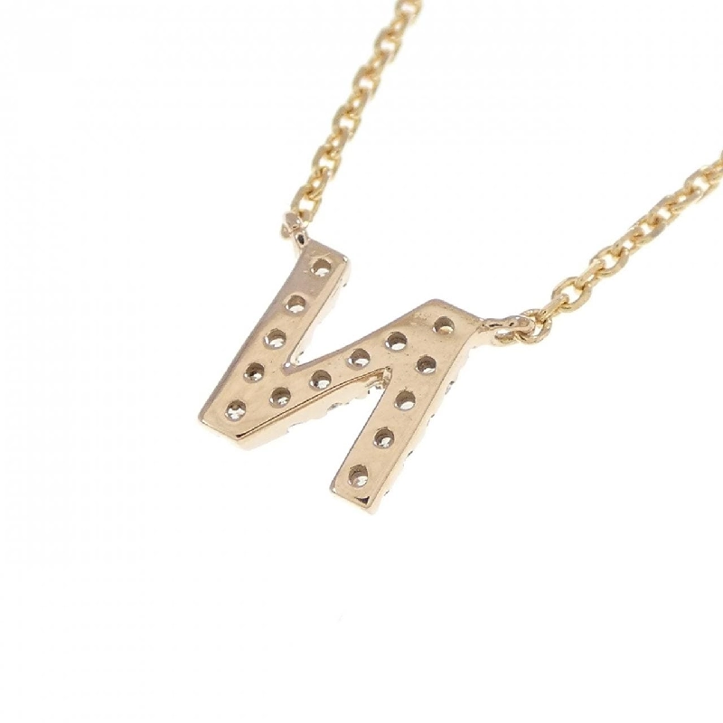 K18PG Chữ cái N Dây chuyền kim cương 0.07CT - Hàng hiệu Chính hãng 857636