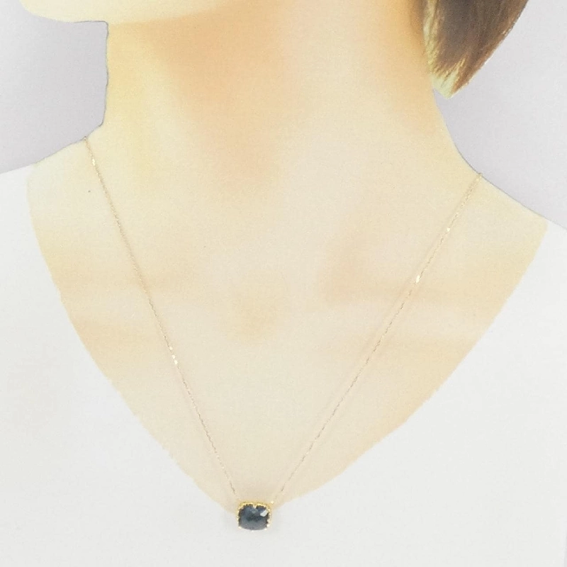 K18YG Ngọc xanh dương Dây chuyền 4.00CT - Hàng hiệu Chính hãng 858410