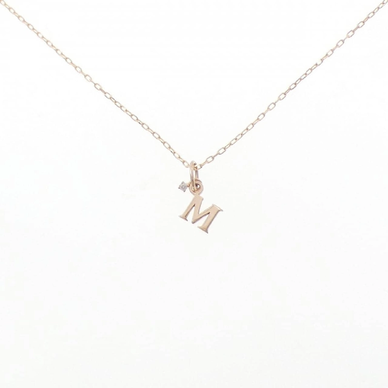 K14PG/K18PG Chữ cái M Dây chuyền Kim cương - Hàng hiệu Chính hãng 858501