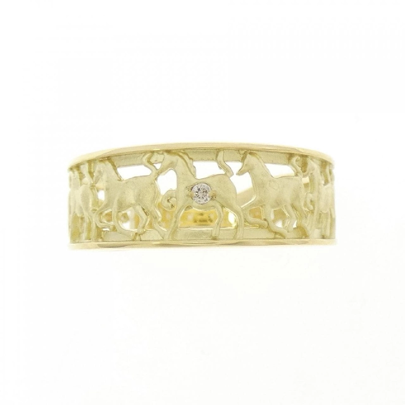 【Sản phẩm mới】Nhẫn kim cương K18YG hình ngựa 0.01CT 672699