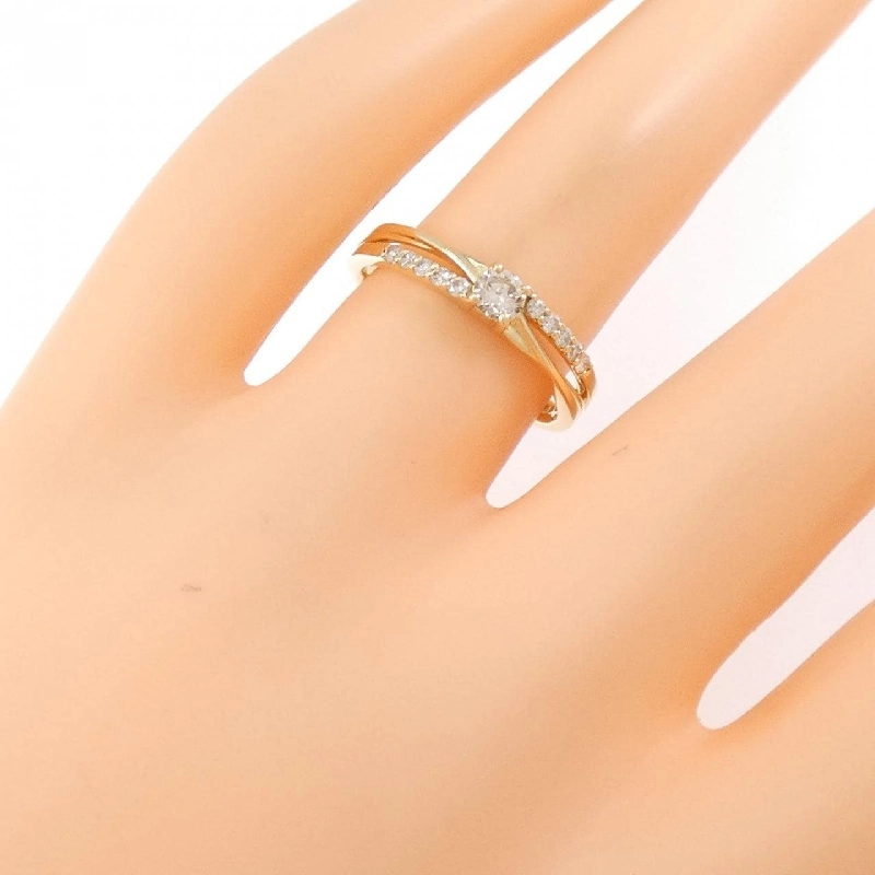 Nhẫn kim cương K18YG 0.16CT 669187