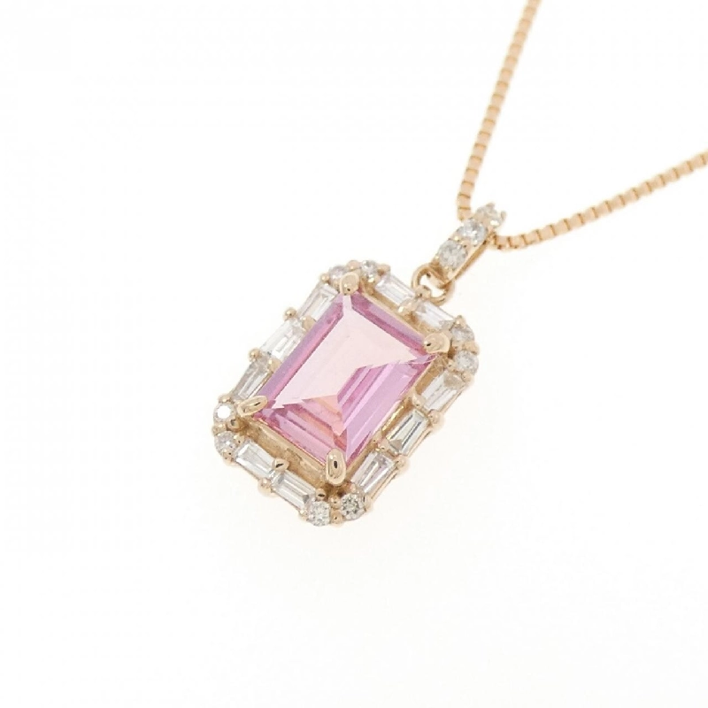 K18PG Sapphire Necklace 0.540CT - Hàng hiệu Authentic 858197