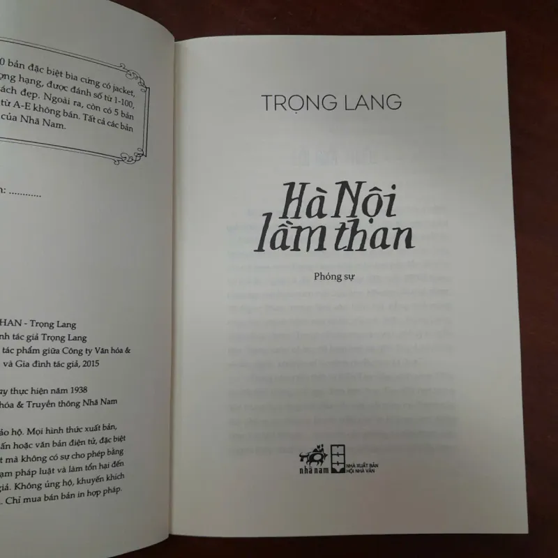 HÀ NỘI LẦM THAN - TRỌNG LANG 698154