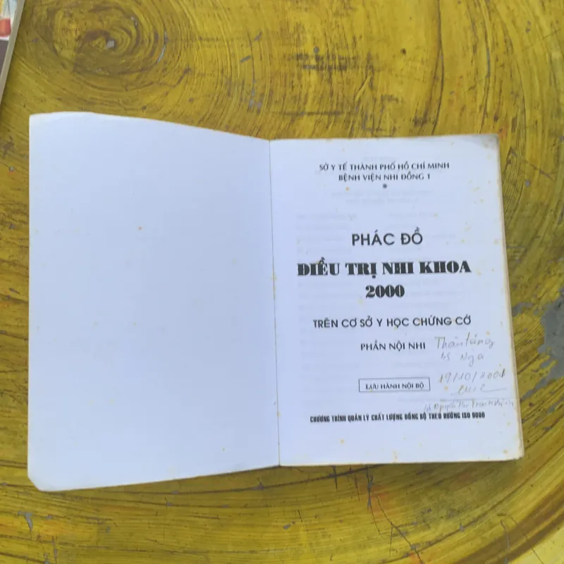 PHÁC ĐỒ ĐIỀU TRỊ NHI KHOA 2000 TRÊN CƠ SỞ Y HỌC CHỨNG CỨ PHẦN NỘI NHI 788416