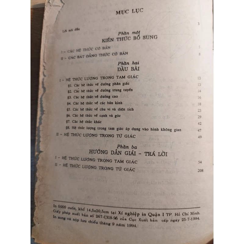 Hệ thức trong tam giác, tứ giác  479075