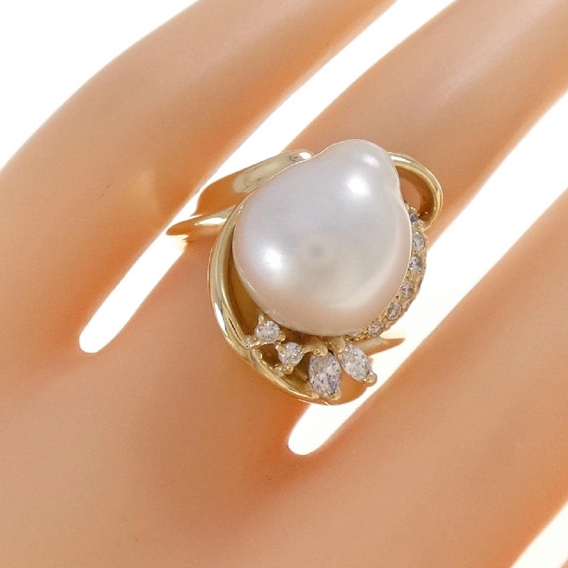 Nhẫn ngọc trai trắng K18YG 666975