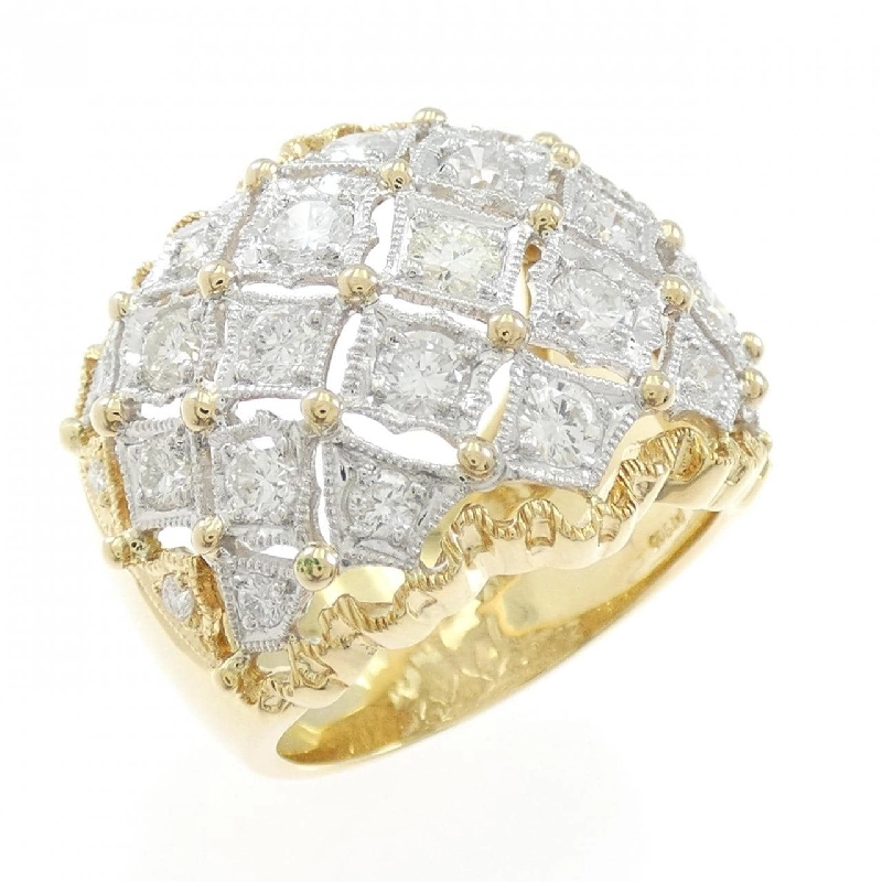 Nhẫn kim cương K18YG/PT900 - Hàng hiệu Authentic 853030