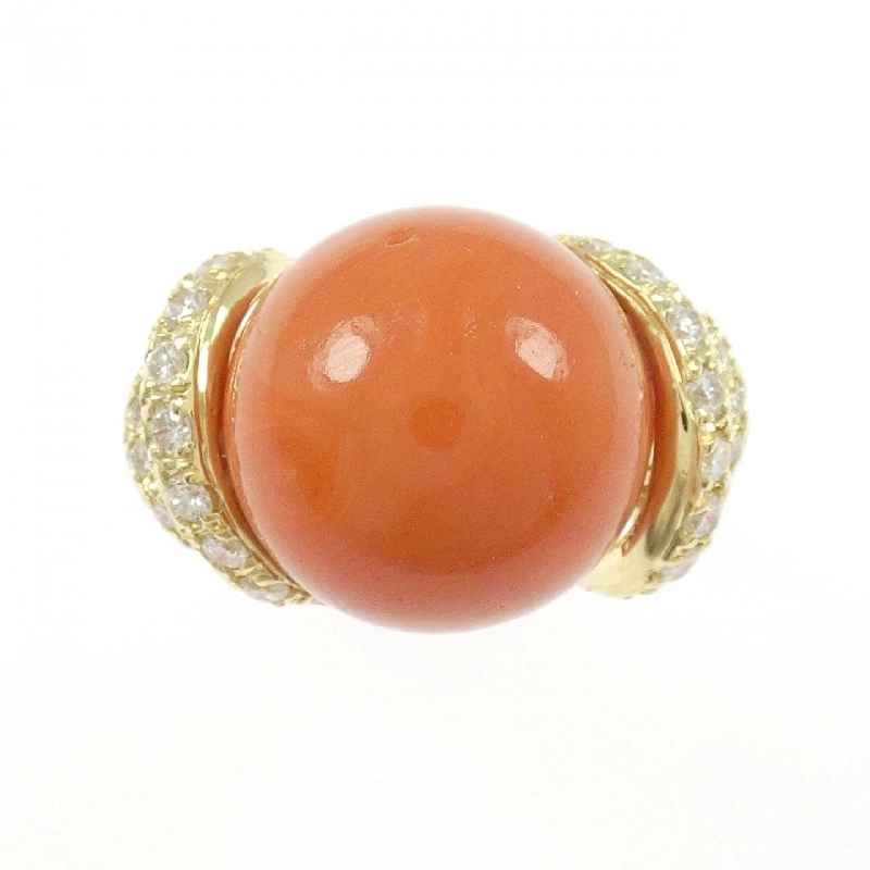 Nhẫn San hô K18YG - Hàng hiệu Chính hãng 852791