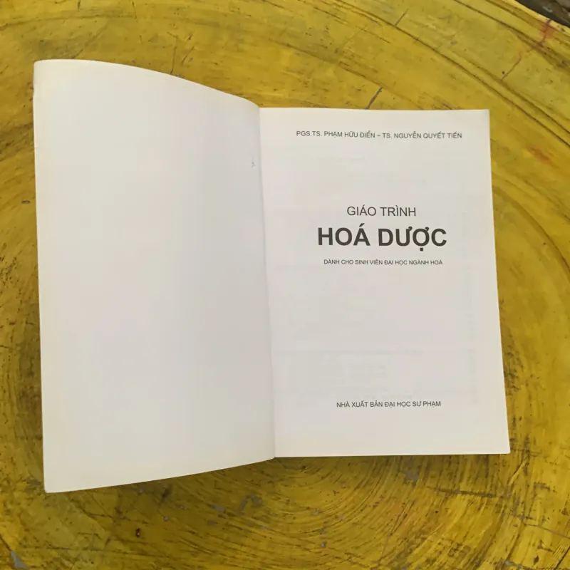 GIÁO TRÌNH HOÁ DƯỢC - phạm hữu điển & nguyễn quyết tiến  790420